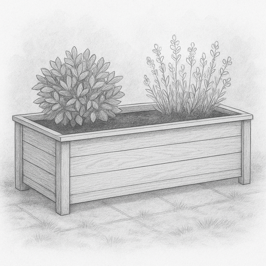 Large Wooden Raised Garden Planter