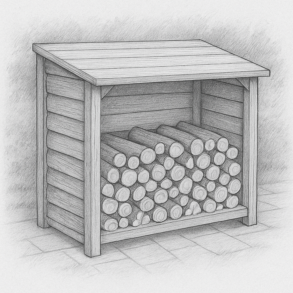 Wooden Log Store