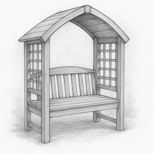 Wooden Garden Arbour Bench