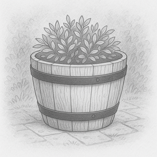 Half Whisky Barrel Planter