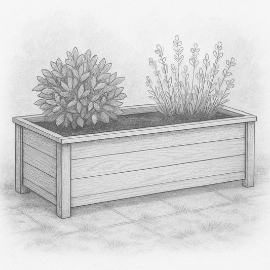 Large Wooden Raised Garden Planter