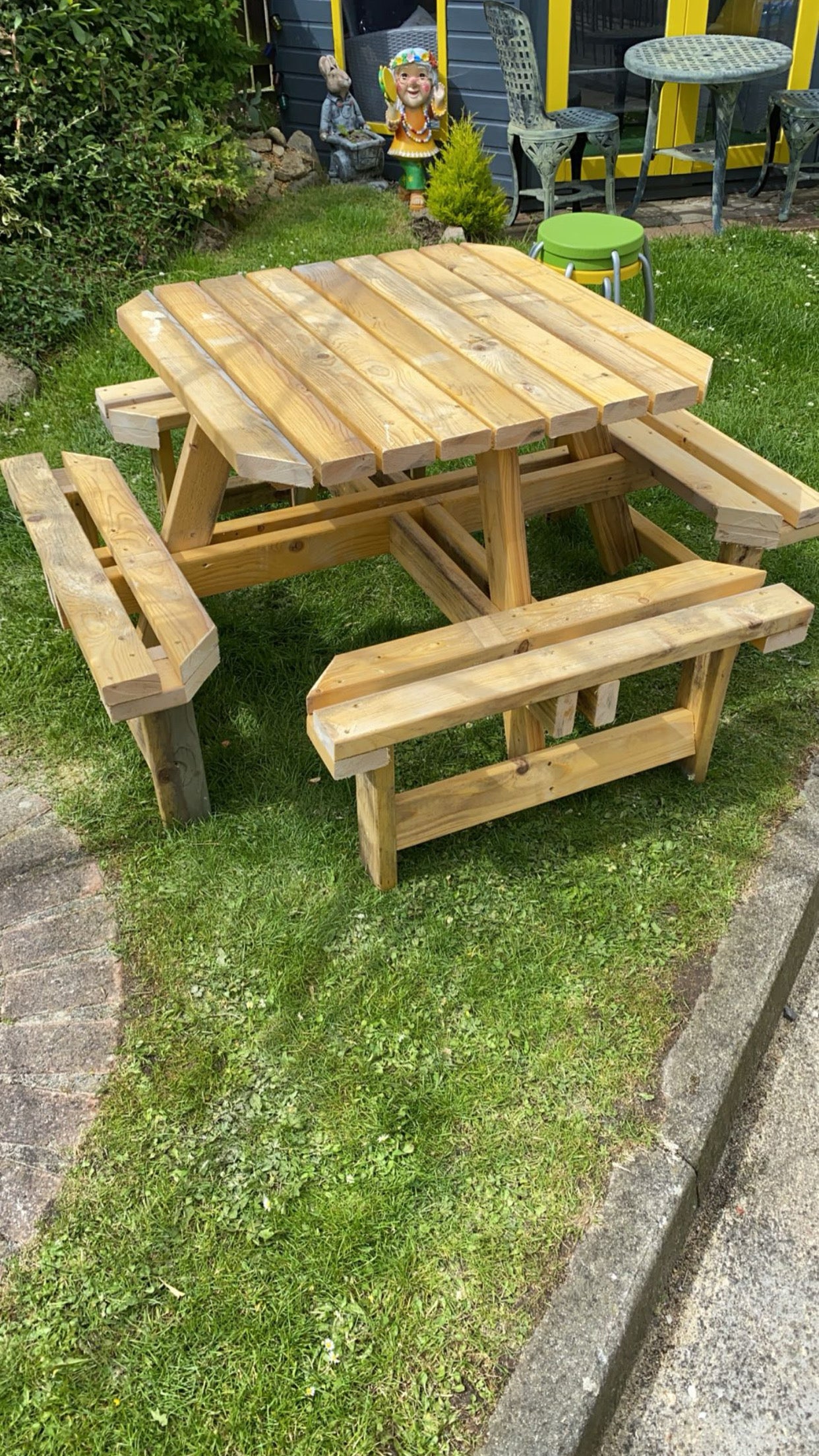 Wooden Bench 8-Seater